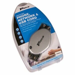 💜Targus Retractable Phone, Network & USB Cord ACC8002US